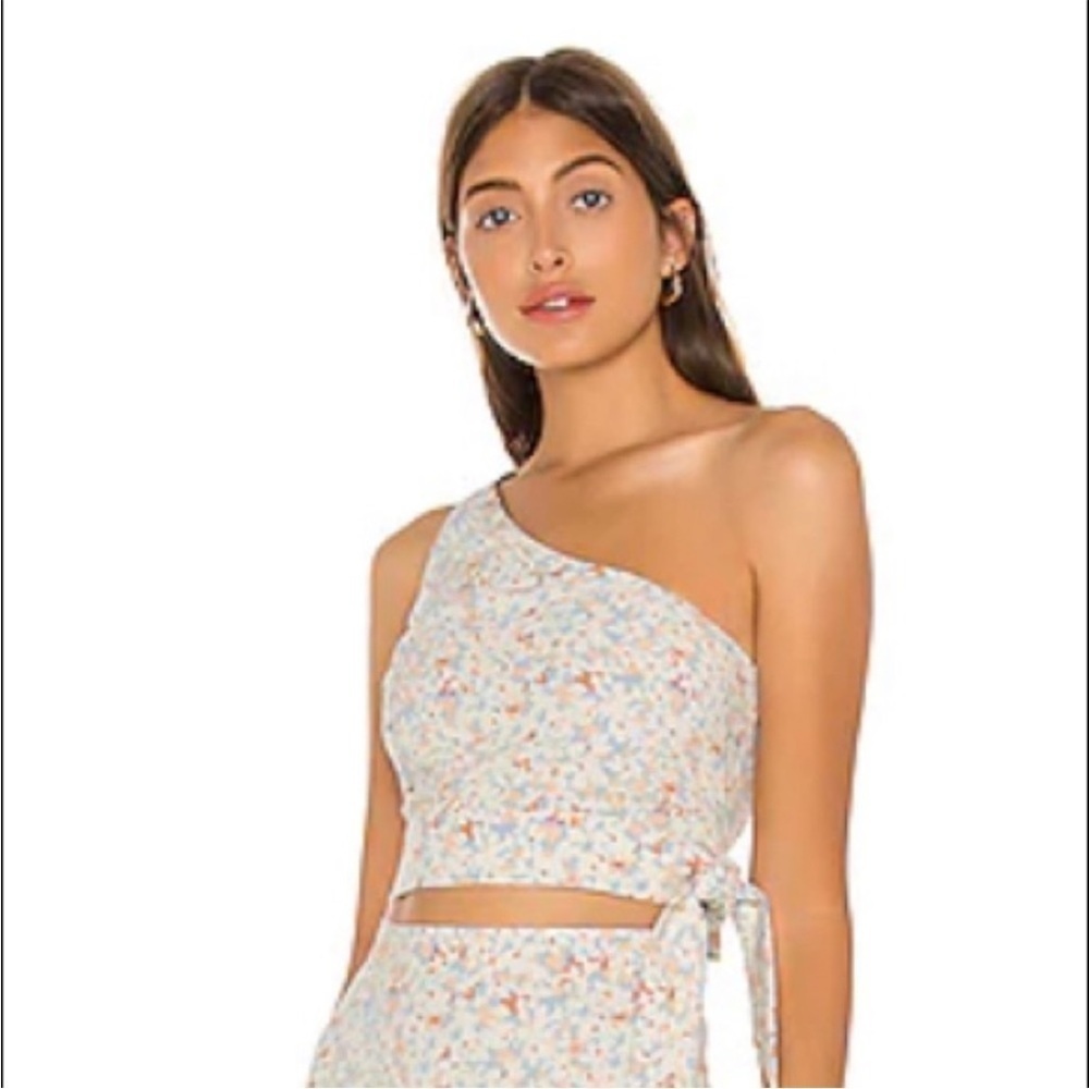 L*SPACE Tropics One Should Floral Top In Wild Oleander Size S